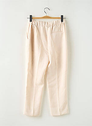 Pantalon 7/8 talie elastică mărime normală bej MANGO femeie