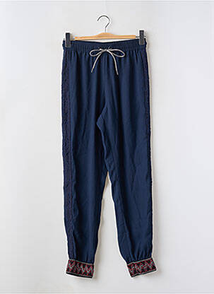 Pantalon drept țesătură crep mărime normală albastru DESIGUAL femeie