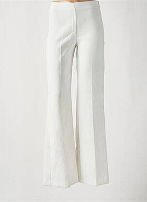 Pantalon larg închidere cu fermoar lateral alb MNG femme