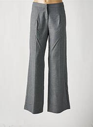 Pantalon larg talie cu cleme talie înaltă gri MORGAN femme