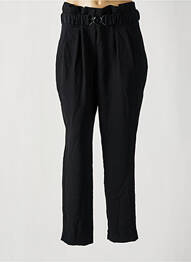 Pantalon drept talie cu cleme talie înaltă negru NAF NAF femme