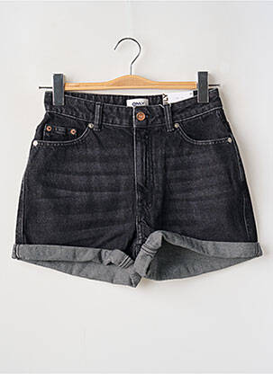 Șort țesătură denim talie înaltă negru ONLY femeie