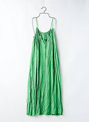 Rochie lungă croială fluidă bretele subțiri verde GRACE & MILA femeie
