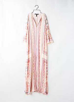 Rochie lungă mâneci lungi mâneci lungi roz BCBGMAXAZRIA femeie