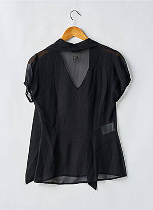 Bluză ușoară și transparentă mâneci scurte negru GUESS BY MARCIANO femeie