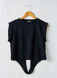Tricou guler rotund mâneci scurte negru CIDER femeie
