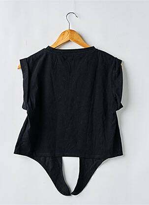 Tricou guler rotund mâneci scurte negru CIDER femeie