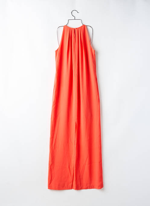 Rochie lungă țesătură crep fără mâneci portocaliu BCBGMAXAZRIA femme