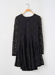 Rochie scurtă închidere cu fermoar la spate mâneci lungi negru CHICWISH femme