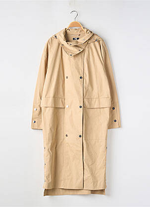 Trench țesătură poplin fără glugă bej ESPRIT femeie