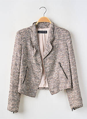 Jachete casual guler tip costum bej ZARA femeie