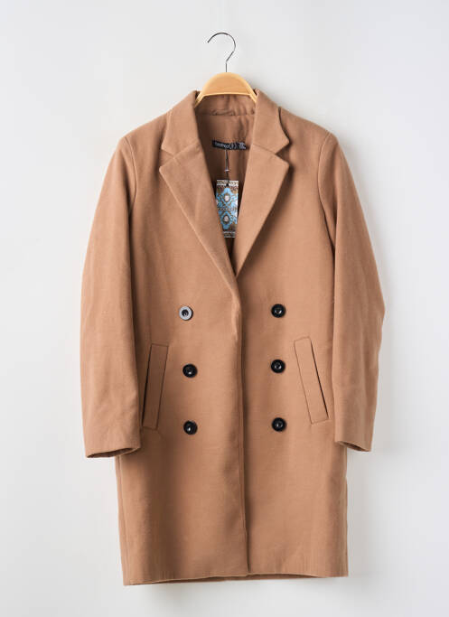 Palton lung maro BOOHOO femeie