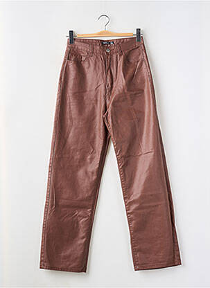 Pantalon drept elasticitate talie înaltă maro NASTY GAL femeie