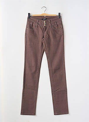 Blugi cu croială slim maro MORGAN femeie