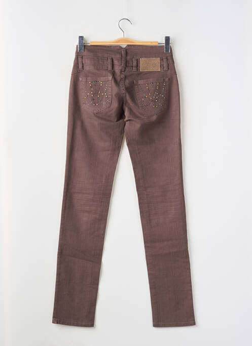 Blugi cu croială slim maro MORGAN femeie