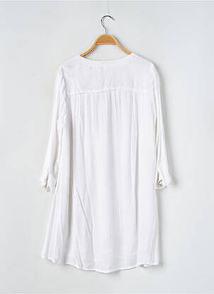 Rochie scurtă croială fluidă mâneci 3/4 alb MANGO femeie