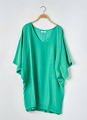 Rochie scurtă mâneci 3/4 mâneci 3/4 verde ELLA LUNA femeie