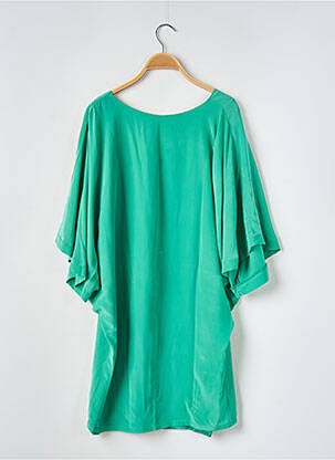 Rochie scurtă mâneci 3/4 mâneci 3/4 verde ELLA LUNA femeie