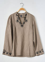 Bluză mâneci lungi mâneci lungi bej 1 2 3 femme