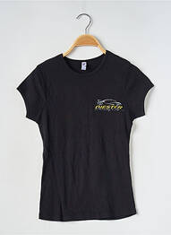 Tricou serigrafie mâneci scurte negru BELLA femeie