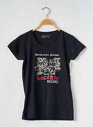 Tricou imprimeu fantezie mâneci scurte negru BACARDI femeie