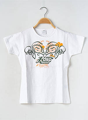 Tricou imprimeu fantezie mâneci scurte alb DON'T STOP THE PARTY femeie
