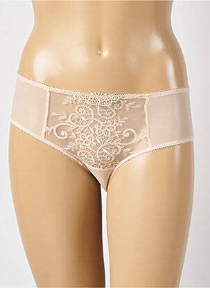 Shorty efect material satinat culoare piersică EMPREINTE femeie