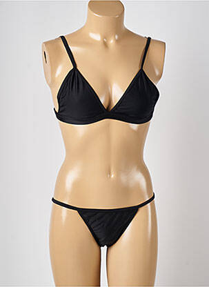 Costum de baie din două piese elasticitate top triunghiuri negru SANS MARQUE femeie