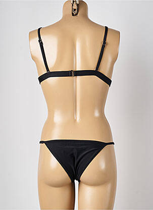 Costum de baie din două piese elasticitate top triunghiuri negru SANS MARQUE femeie