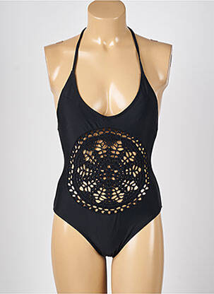 Costum de baie dintr-o singură piesă efect material satinat sutien cu susținere înaltă și burete detașabil negru MISSGUIDED femeie