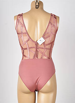 Body de lenjerie efect material satinat roz LOUISA BRACQ femeie