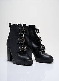 Botine/ghete material neted toc de 7 la 9 cm negru NEW LOOK femme