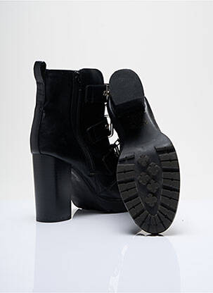 Botine/ghete material neted toc de 7 la 9 cm negru NEW LOOK femeie