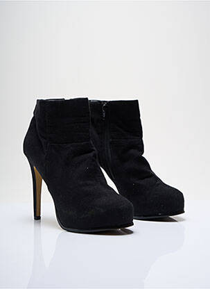 Botine/ghete vârf rotund toc înalt de 10cm și mai mult negru TIMELESS femeie