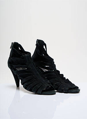 Sandale/pantofi decupați toc cui. toc de 4 la 6 cm negru 1 2 3 femeie