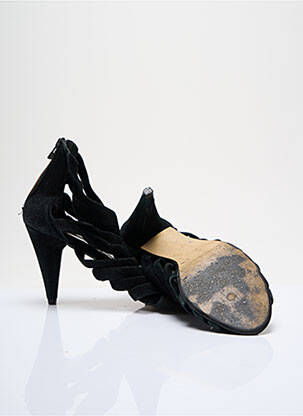 Sandale/pantofi decupați toc cui. toc de 4 la 6 cm negru 1 2 3 femeie