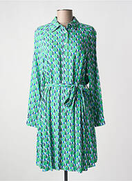 Rochie midi croială fluidă mâneci lungi verde C'EST BEAU LA VIE femme