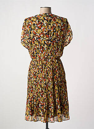 Rochie midi imprimeu fantezie mâneci scurte portocaliu MOLLY BRACKEN femeie