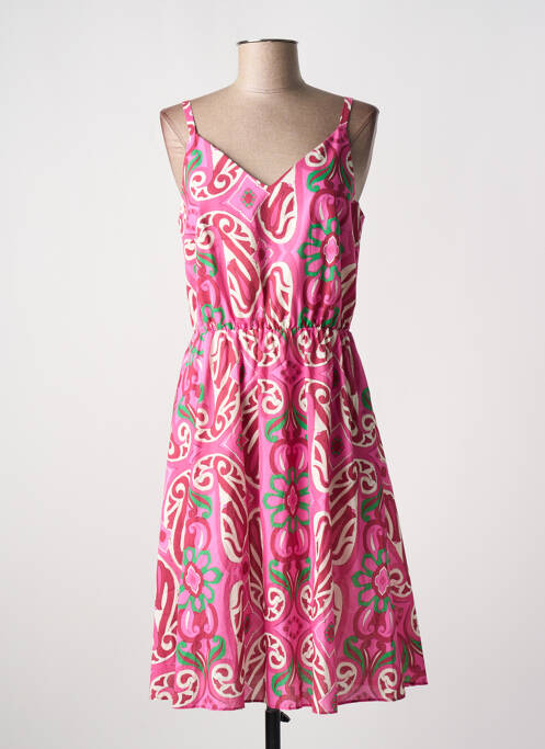 Rochie midi roz C'EST BEAU LA VIE femeie