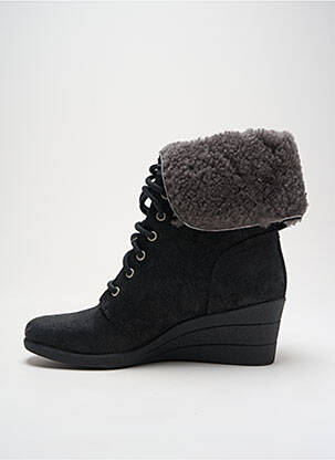 Botine/ghete umplută toc de 4 la 6 cm negru UGG femeie