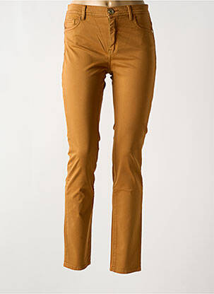 Pantalon slim țesătură poplin mărime normală maro TRUSSARDI JEANS femeie