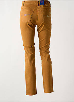 Pantalon slim țesătură poplin mărime normală maro TRUSSARDI JEANS femeie