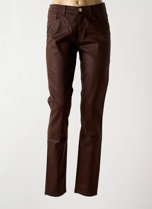 Pantalon slim maro TRUSSARDI JEANS femeie