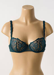 Sutien efect material satinat sutien cupe întregi cu decolteu înalt verde SIMONE PERELE femme