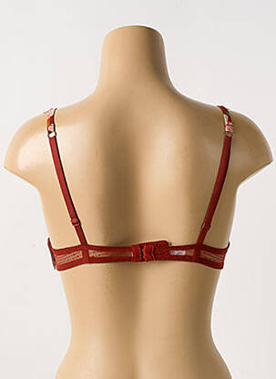 Sutien efect material satinat top sutien push-up maro AUBADE femeie