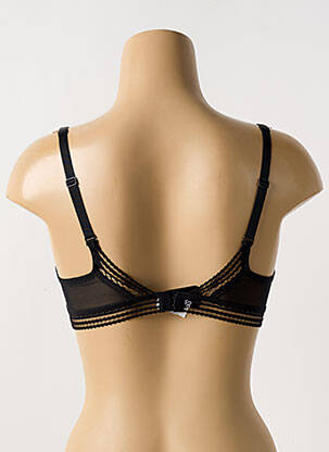 Sutien efect material satinat top triunghiuri negru SIMONE PERELE femeie