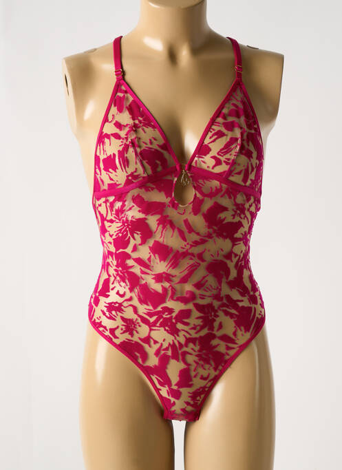 Body de lenjerie efect material satinat roz AUBADE femme