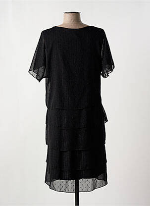 Rochie midi croială fluidă mâneci scurte negru HALOGENE femeie