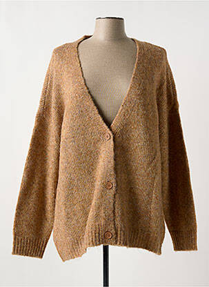 Vestă cu mâneci lungi bej închis HAPPY femeie