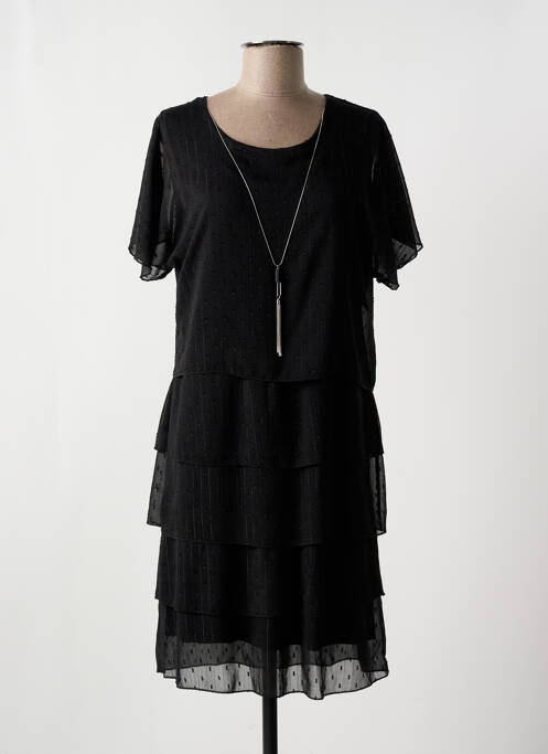 Rochie midi negru HALOGENE femeie